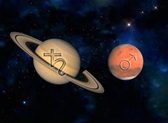 Mars conjuncts Saturn